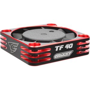 Team Corally - Ultra High Speed Cooling Fan TF-40 w/BEC connector - 40mm - Color Black - Red