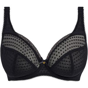 Freya - Spot-Light - Dames Plunge Beha - Zwart - Maat 75G
