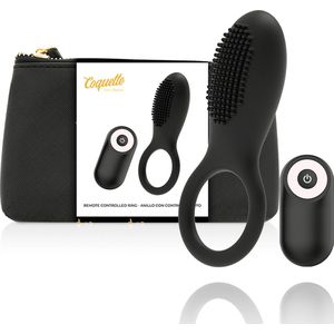 COQUETTE TOYS | Coquette Cock Ring Remote Control Rechargeable Black/ Gold | Sex Toy for Couple | Cockring | Sex Toy for Man