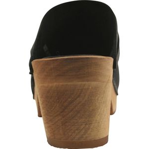 Sanita Damen Offener Clog Wood-Manuella Square Open Black-36