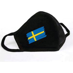 GetGlitterBaby® - Katoen Mondkapje / Wasbaar Mondmasker - Zweden / Zweedse Vlag