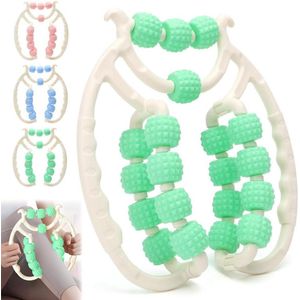 Beenmassagerol, massageapparaat tegen cellulitis en versteviging van de huid - groen