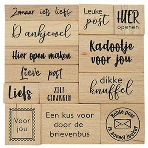 Marianne Design Houtstempel set - Kadopost