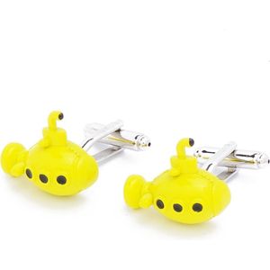 Manchetknopen - Onderzeeboot Onderzeer Yellow Submarine Geel