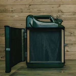 Jerrycan Kast – Unieke Opbergkast van 20L Jerrycan – Groen – Stoer & Industrieel Design – Handgemaakt