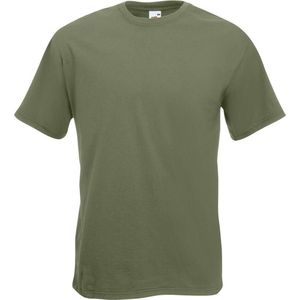 Fruit Of The Loom Heren Super Premium T-shirt met korte mouwen en ronde hals (Klassiek Olive)
