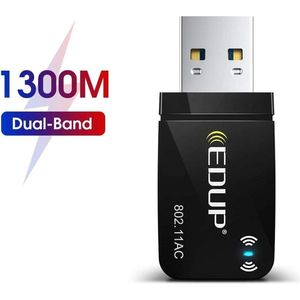 1300Mbps Wifi Adapter - USB 3.0 Hoge Snelheid - 2.4Ghz & 5Ghz