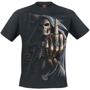 Spiral Bone Finger Heren T-shirt - zwart - M