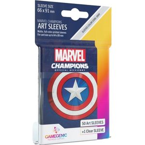 Board Game Sleeves 'Marvel Champions: Captain America' 66 x 91 mm (51ST) - Accessoires