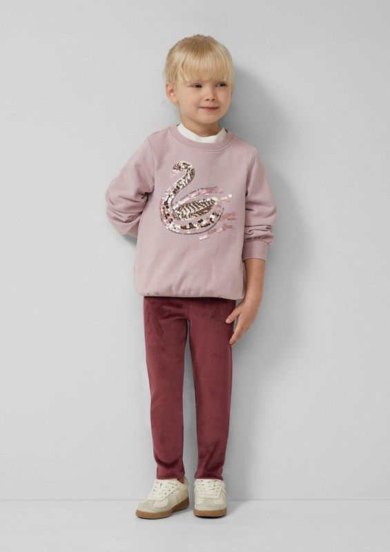 s.Oliver - Legging - Fluwelen - Glinsterende Tailleband