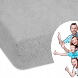 Hoeslaken Terry Grijs 200x220 cm met Elastiek