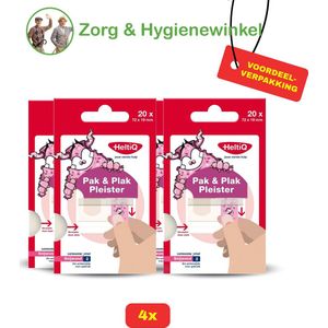 Heltiq - Pak & Plak Pleisters Roze - 4 x 20 Stuks Voordeelverpakking!