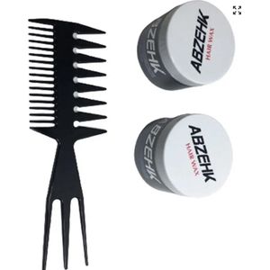 Abzehk Hair Wax Grijs Strong met Styling Kam - 300ml |