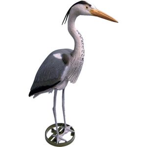 Plastic reiger vogel 87 cm vijver decoratie/verjager - Vogelverschrikkers/vogelverjagers artikelen - Kunststof decoratie dieren