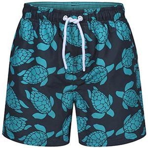 Jongenszwemshort Quick Dry met UV 50 bescherming - Marineblauw/Turkoois, 7-8 Jaar