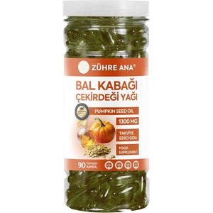 Zühre Ana® Gecertificeerde Pompoenpitolie Capsules - 5 Bewezen Effecten: Prostaatgezondheid • Immuunondersteuning • Cardiovasculaire Bescherming • Huidverbetering • Haarversterking | ISO 9001 Gecertificeerd