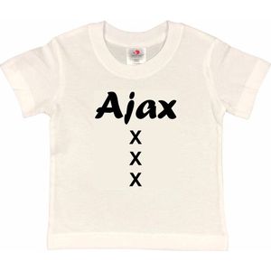 Amsterdam Kinder t-shirt | AJAX XXX | Verjaardagkado | verjaardag kado | grappig | jarig | Amsterdam | Ajax | cadeau | Cadeau | Wit/zwart | Maat 98/104