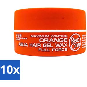 Red One Aqua Hair Gel Wax Full Force Orange 150 ml - Bulkverpakking - 10 stuks