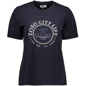 Zoso T-shirt Selma 254 0008 Navy Dames Maat - M