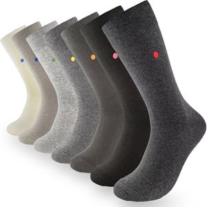 Seven Shades in Grey | 7 paar grijze sokken - maat: 43-46