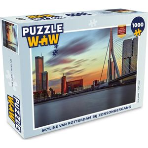Puzzel Rotterdam - Brug - Skyline - Oranje - Legpuzzel - Puzzel 1000 stukjes volwassenen
