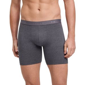 FALKE Daily Comfort Long Leg 2-Pack huidvriendelijk elastisch katoen broek van onderlaag heren grijs - maat S
