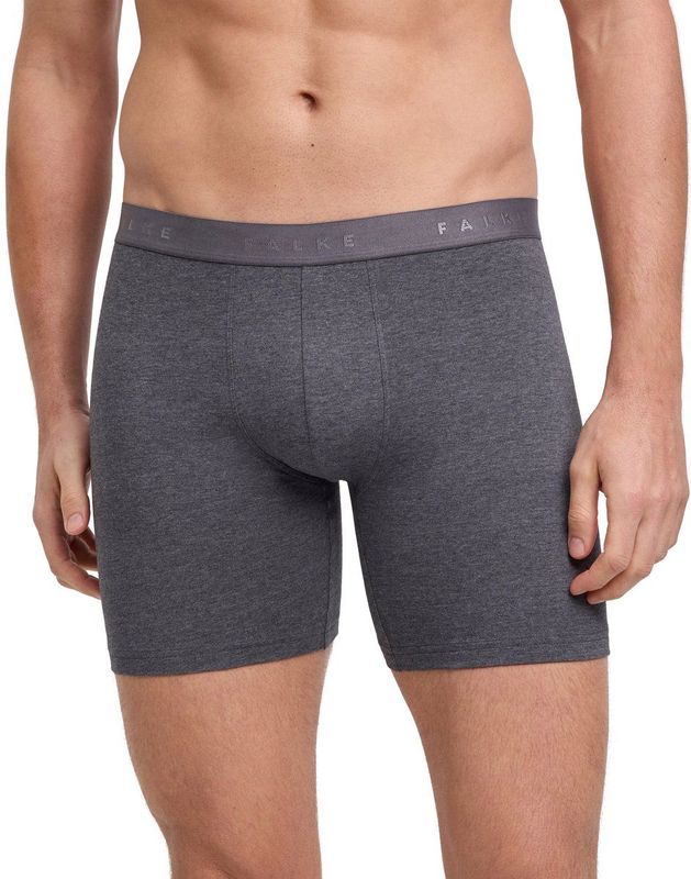 FALKE Daily Comfort Long Leg 2-Pack huidvriendelijk elastisch katoen broek van onderlaag heren grijs - maat S