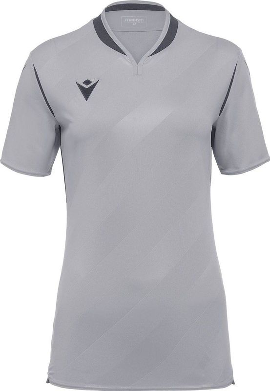 Macron Alya Shirt Korte Mouw Dames - Zilver / Antraciet | Maat: 3XL
