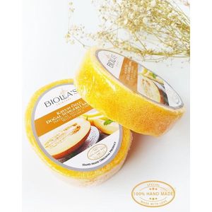 Biolea's Natuurlijke Spons Zeep met Meloen Extract - Verfrissend - Haar & Huid - Vitamine A, B1, B6 en C - Anti-Bacteriële Werking