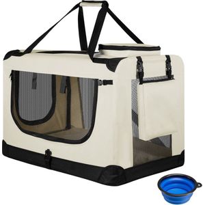 Vouwbare Hondentransportbox / Bench Lassie L - Beige - 50 x 70 x 52 cm