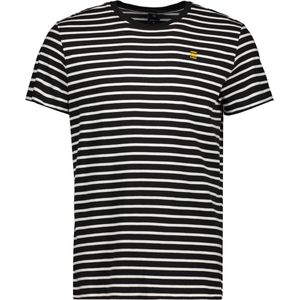 G-Star RAW T-shirt Stripe R T Compact Jersey D24941 C339 A626 White/dk Black Stripe Mannen Maat - XL
