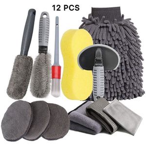 12-delige auto onderhoud en reiniging kit autowasmiddel combinatie