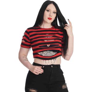 Banned - Toxicbby Crop top - S - Rood