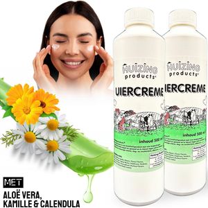 Huizing Products Uiercrème Navulfles – 2×500 ml – Aloë Vera, Calendula & Kamille