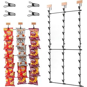 Chipsrek Display Standard | Hangend Chiprek | Hangende Snackdisplay | Organiseer Jouw Ruimte | Perfect voor Winkels en voor Thuis | Snoepdisplayrek
