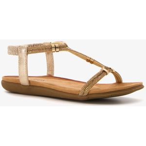 Blue Box dames sandalen goud met glittersteentjes - Maat 38