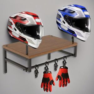 Ibenzoa® Wandgemonteerde helmhouder voor motorhelmen en accessoires met stevige structuur