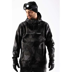 1080 PARKER-T Hoodie heren softshell | Zwart | M | Wintersport Snowboard Ski Kleding