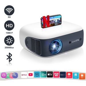 Dopwii Tragbarer Projektor, hochauflösendes Display, 1080P Portabler Beamer 20000 lm, 1080P (1920x1080),