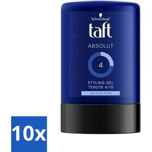 Schwarzkopf - Taft - Absolut Haargel - Mannen - Langdurige Hold - 300 ml - Bulkverpakking - 10 stuks