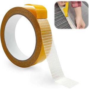 Rol Dubbelzijdig Plakband - 10 m X 25 mm - Extra Sterk - Transparant - Multifunctioneel - Tapijt Foto Muur - Keuken Huis School .