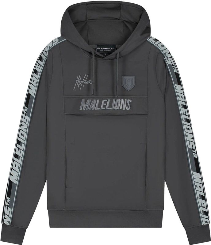 Malelions sport warming up hoodie in de kleur grijs.