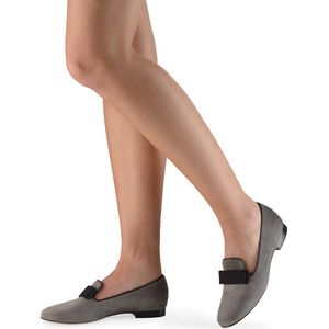 Dames Ballerinas - Werner Kern Mag - Zacht grijs Suède - Ademend en zacht geitenleer - Dames ballerinas voor voor maximaal draagcomfort - Werner Kern Ballerinas - Grijs - 41.5