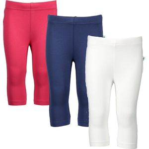Blue Seven 3PACK BIO BASIC CAPRI legging Roze, Blauw en Wit- Maat 128