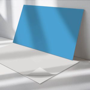 Wallfluent Vinyl Wandpaneel - Kleur Blauw Zelfklevende Wandbekleding - 120 cm x 60 cm - Blauw Vinyl Wandpaneel - 1 stuk - Rechthoekig Wandbekleding Vinyl - Patroon Wandpaneel - Wandpaneel PVC - Wandpaneel Keuken en Badkamer