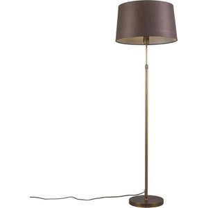 QAZQA Parte - Moderne Vloerlamp - Staande Lamp - 1 Lichts - H 1680 Mm - Brons