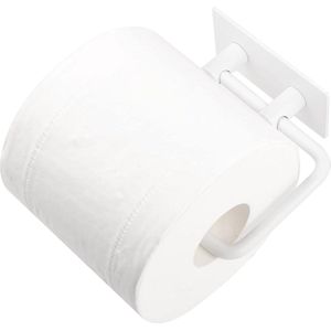 WC Rolhouder Toiletpapierhouder zonder boren - Roestvrij staal 304 - Wit design - Zelfklevend - Badkamer - 3M-lijm