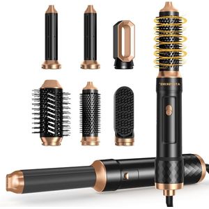 Föhnborstel 6-in-1 ronde borstel - thermische borstel - stijlborstel - negatieve ionen