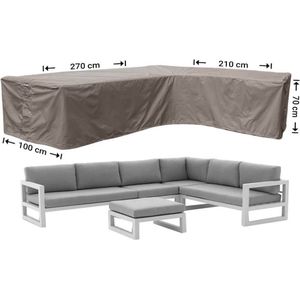 Raffles Covers beschermhoes loungeset / hoekbank (L-vorm) - 270 x 210 H: 70 cm - RHS270210right - Waterdicht | Solution Dyed | UV-bestendig | Elastisch trekkoord | Airvents | Beschermhoes tuinmeubelen