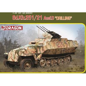 1:35 Dragon 6862 Sd.Kfz. 251/21 Ausf. D ""Drilling"" - Militair Voertuig Plastic Modelbouwpakket